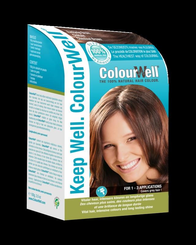 Colourwell 100% natuurlijke haarkleuring kastanje (100 gram)
