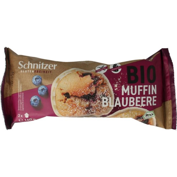 Schnitzer Muffin bosbessen bio (140 Gram)