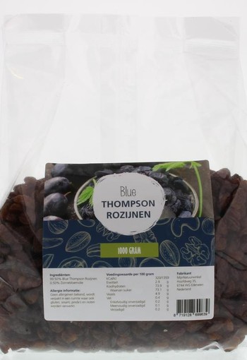 Mijnnatuurwinkel Blue thompson rozijnen (1 Kilogram)