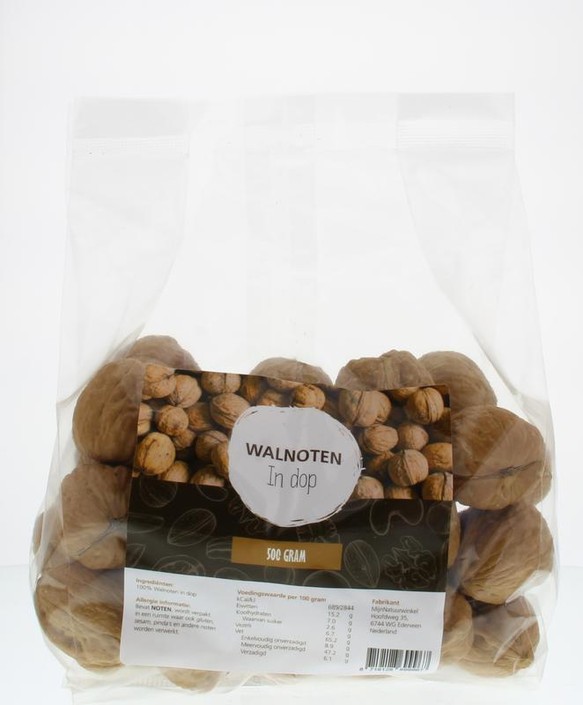 Mijnnatuurwinkel Walnoten in dop (500 Gram)