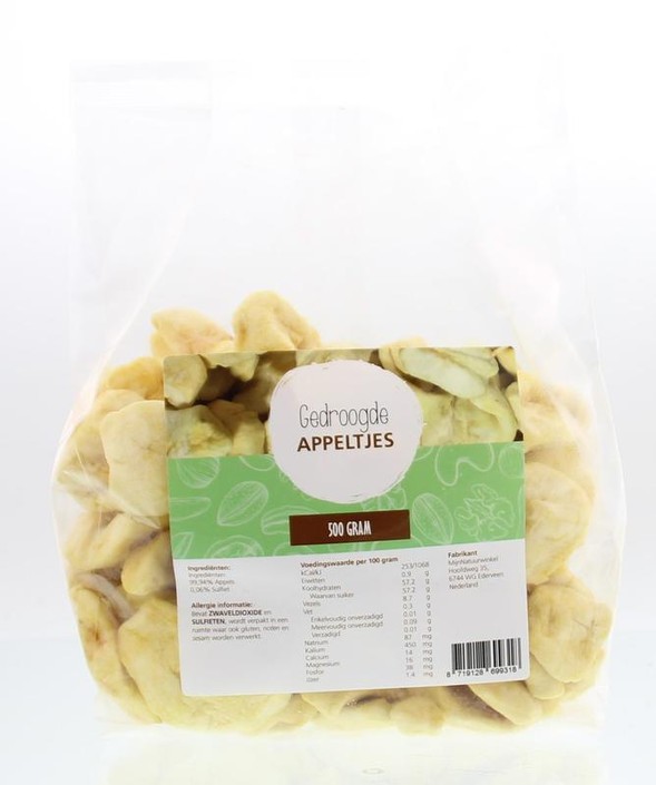 Mijnnatuurwinkel Gedroogde appeltjes (500 Gram)