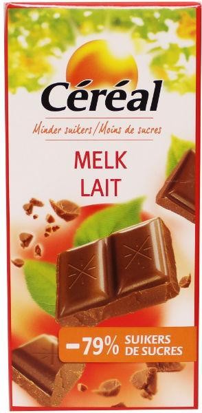 Cereal Tablet melk maltitol glutenvrij (80 Gram)