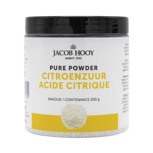 Jacob Hooy Citroenzuur pot (200 Gram)