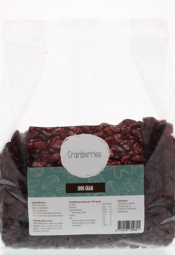 Mijnnatuurwinkel Cranberries rietsuiker (1 Kilogram)