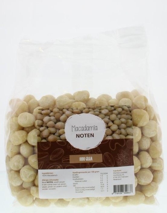 Mijnnatuurwinkel Macadamia noten (1 Kilogram)