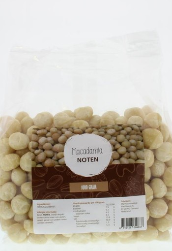 Mijnnatuurwinkel Macadamia noten (1 Kilogram)