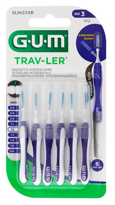 GUM Trav-ler ragers 1.2 mm paars (6 Stuks)