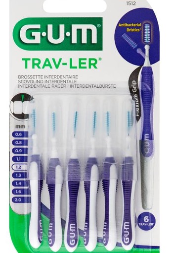 GUM Trav-ler ragers 1.2 mm paars (6 Stuks)