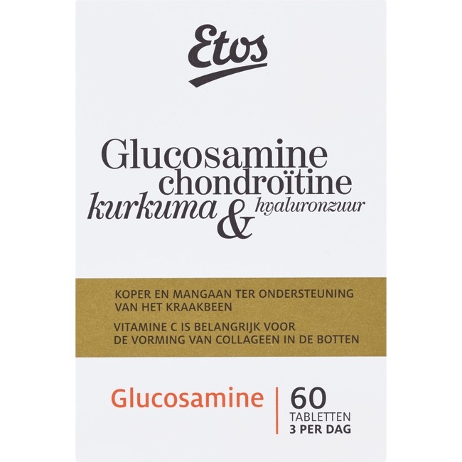 bescherming Speciaal Zelden Etos Glucosamine Chondroïtine Kurkuma & Hyaluronzuur Tabletten 60 stuks