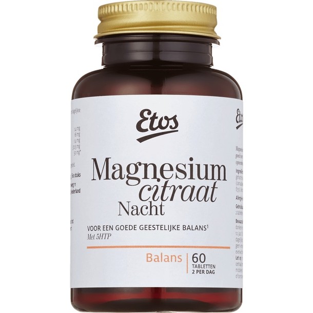 Etos Magnesium Citraat Nacht Tabletten 60 stuks