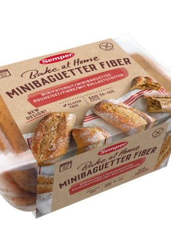 Semper Mini baguettes vezelrijk glutenvrij (6 Stuks)