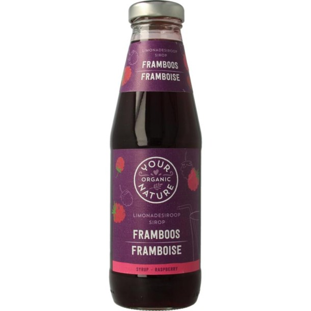 Your Organic Nat Limonadesiroop framboos bio (500 Milliliter)