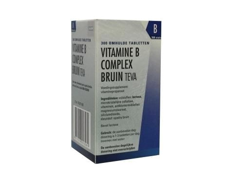 logboek natuurlijk rukken Teva Vitamine B complex bruin los (300 tabletten)