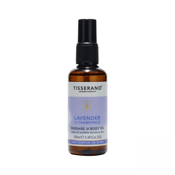 Tisserand Massage & bodyolie lavendel & kamille (100 Milliliter)