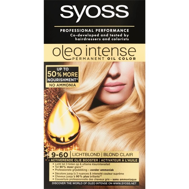 Regeringsverordening vloek hoeveelheid verkoop Syoss Color Oleo Intense 9-60 licht blond haarverf (1 set)