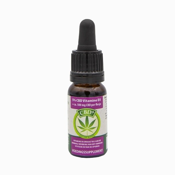 Jacob Hooy CBD Olie 5% met vitamine D (10 Milliliter)