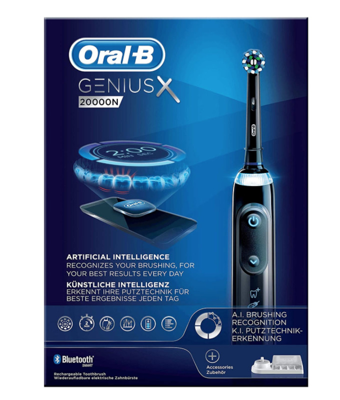 jacht Mijnenveld Intimidatie Oral-B Genius X 20000N Midnight Black Elektrische Tandenborstel Powered By  Braun