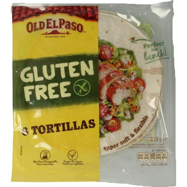 Old El Paso Tortillas glutenvrij 6 stuks (216 Gram)