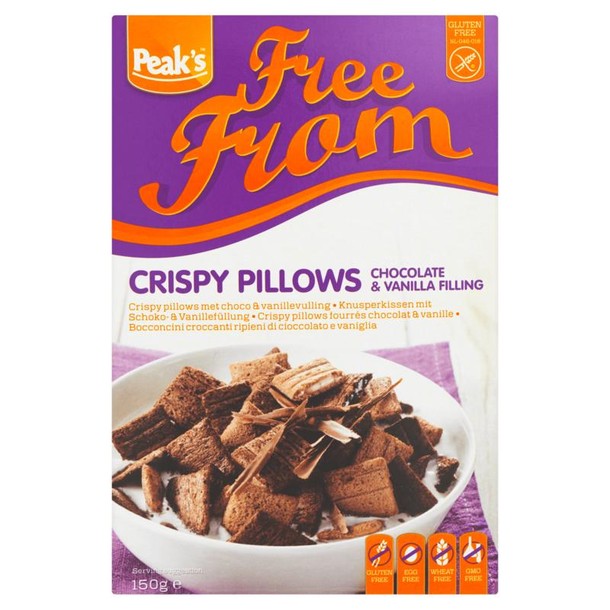 Peak's Crispy pillows chocolade vanille glutenvrij (150 Gram)