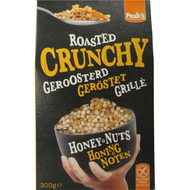 Peak's Granola crunchy honey & nuts glutenvrij (300 Gram)