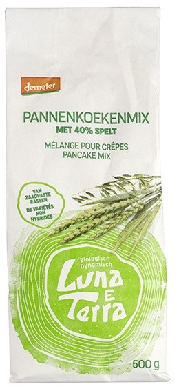 Luna E Terra Pannenkoekmix met spelt demeter bio (500 Gram)